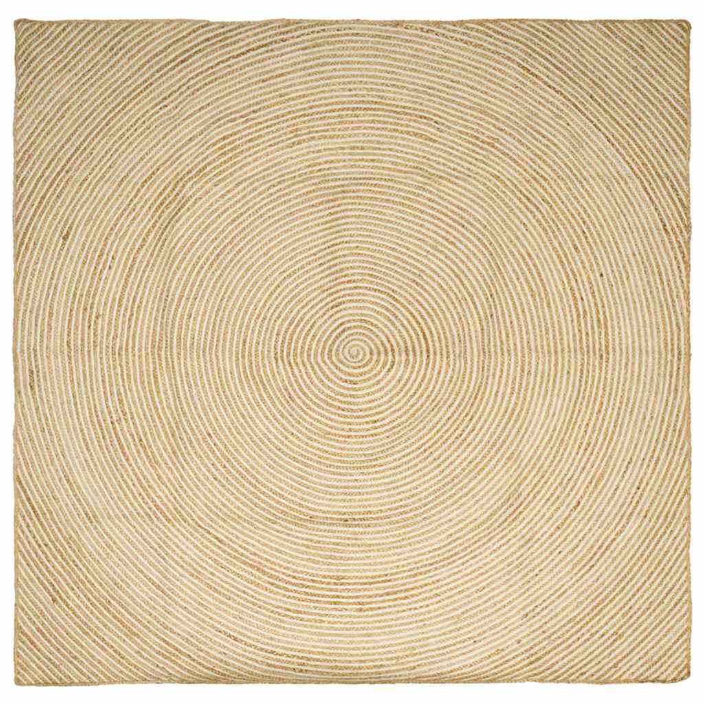 Dywany pokojowe Biały 240 x 240 cm Juta vidaXL