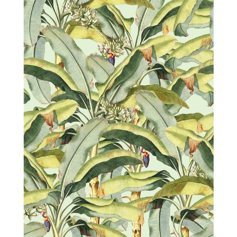 Fototapeta liście palmowe zielony i żółty - 250 x 200 cm - KOMAR
