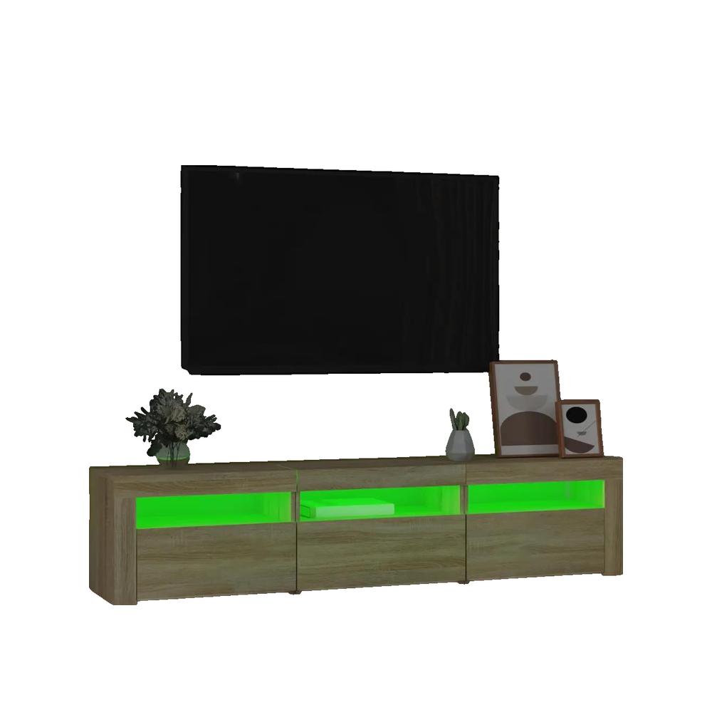 Mebel RTV vidaXL z podświetleniem LED RGB i dużą przestrzenią do przechowywania