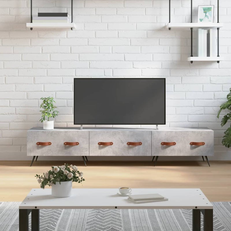 vidaXL Szafka TV, szarość betonu, 150x36x30 cm