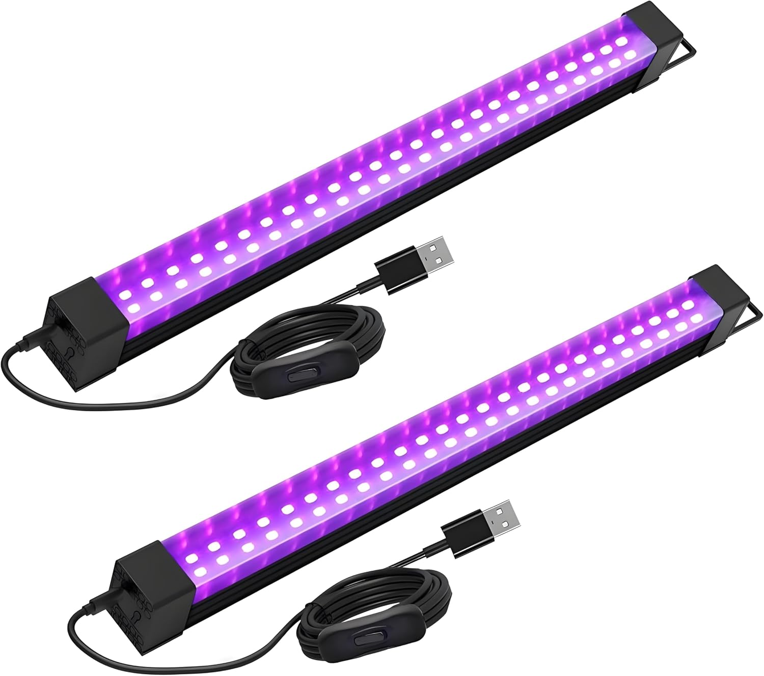 sztuki 10W listwy LED z czarnym światłem, listwa świetlna UV, neonowe czarne światło, przenośne listwy świetlne z czarnym światłem, port USB 5 V na