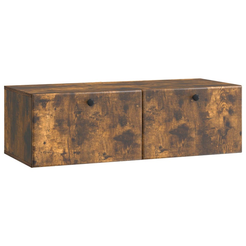 Szafka RTV montowana na ścianie 98 x 41 x 30 cm Dąb wędzony