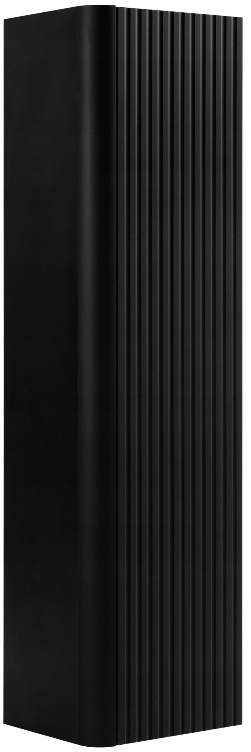 Słupek łazienkowy LINEA 35 cm czarny ryflowany wiszący Push to Open