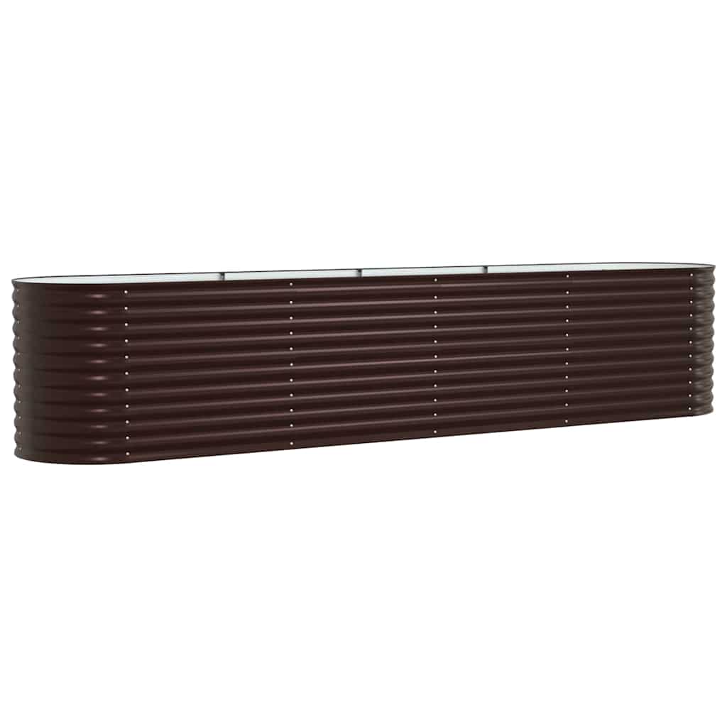 Podniesiony grządka Brązowy 400 x 80 x 81 cm Stal