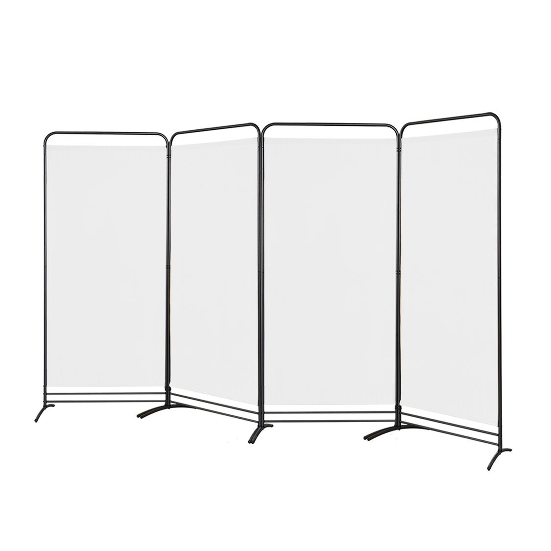Parawan 4-panelowy, składany, separator pokojowy, niezależne panele, 180 x 324 cm (kolor Biały), Angel Living
