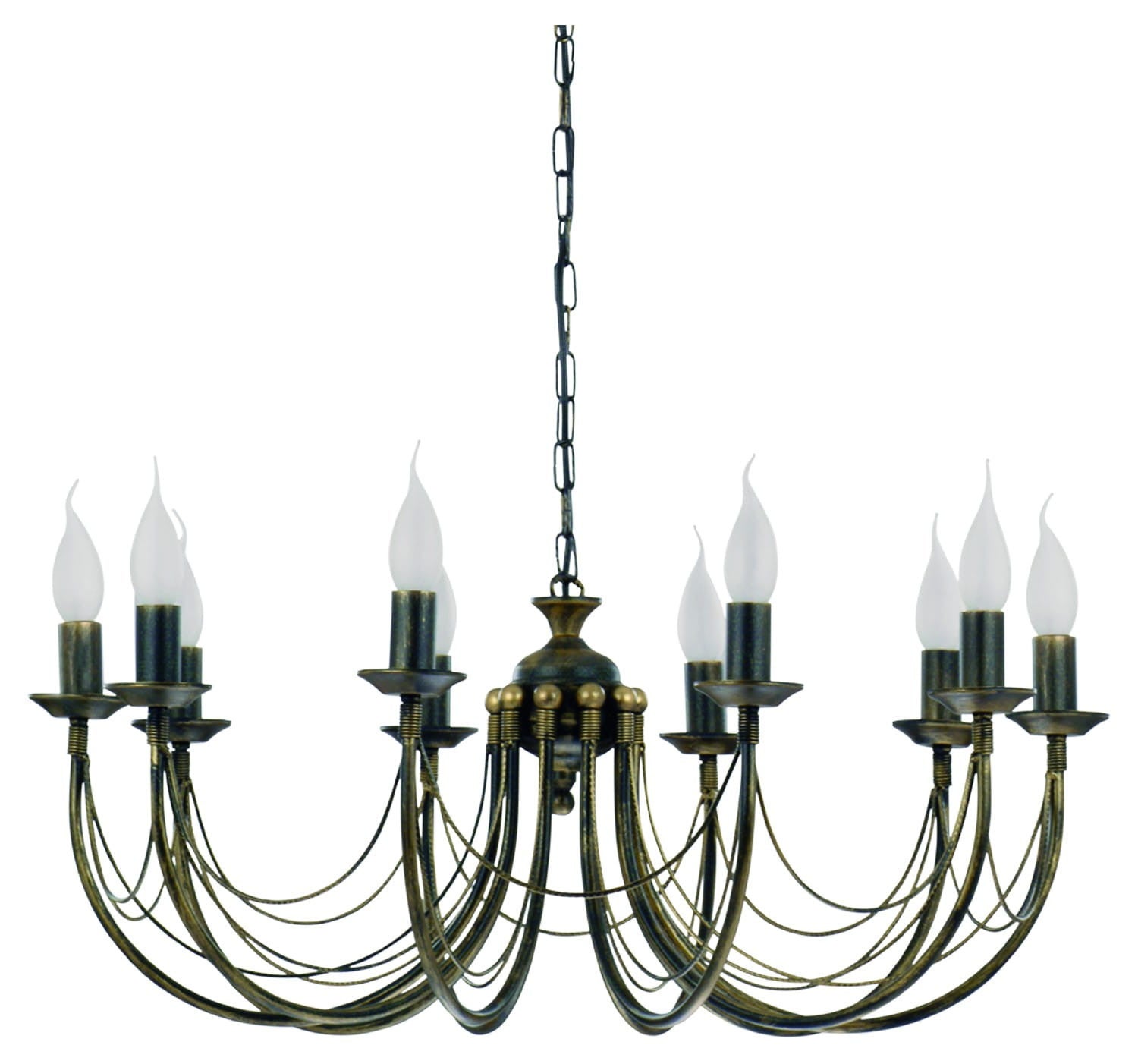 Lampa wisząca żyrandol Nowodvorski ARES czarna, stal M206