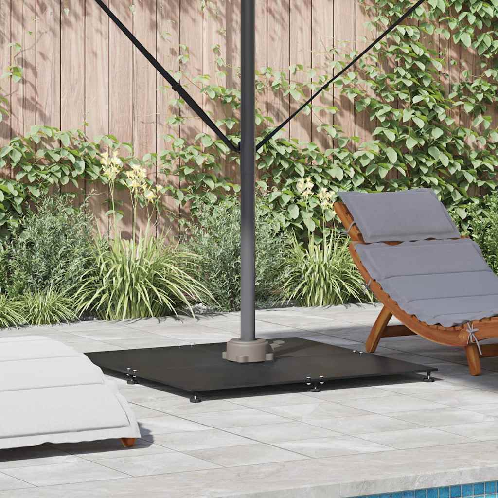 Podstawa do parasola Czarny 100 x 100 x 4 cm Stal vidaXL