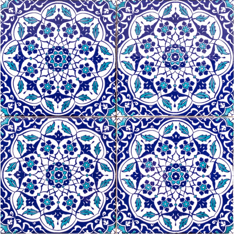 Cerames – płytki Iznik 20×20 cm "Taner" – opakowanie 12 szt. (0,48 m²) – płytki ceramiczne z orientalnymi motywami.
