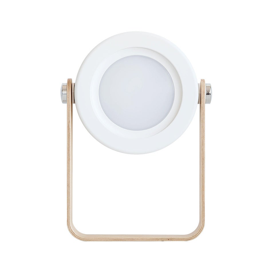 Ściemnialna lampka nocna LED z funkcją dotykową, lampa biurkowa w stylu vintage z drewnianym uchwytem, składana i przenośna lampa stołowa z funkcją d