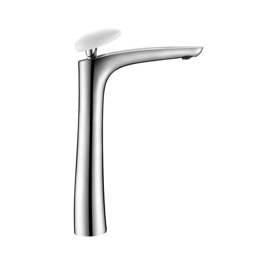 Bateria umywalkowa wysoka 003, biel i chrom, kolekcja Erymanthe