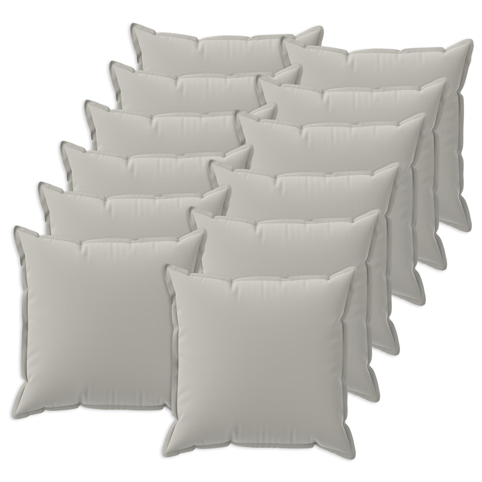 12x Poszewka Dekoracyjna na Poduszkę 50x50 cm Szara