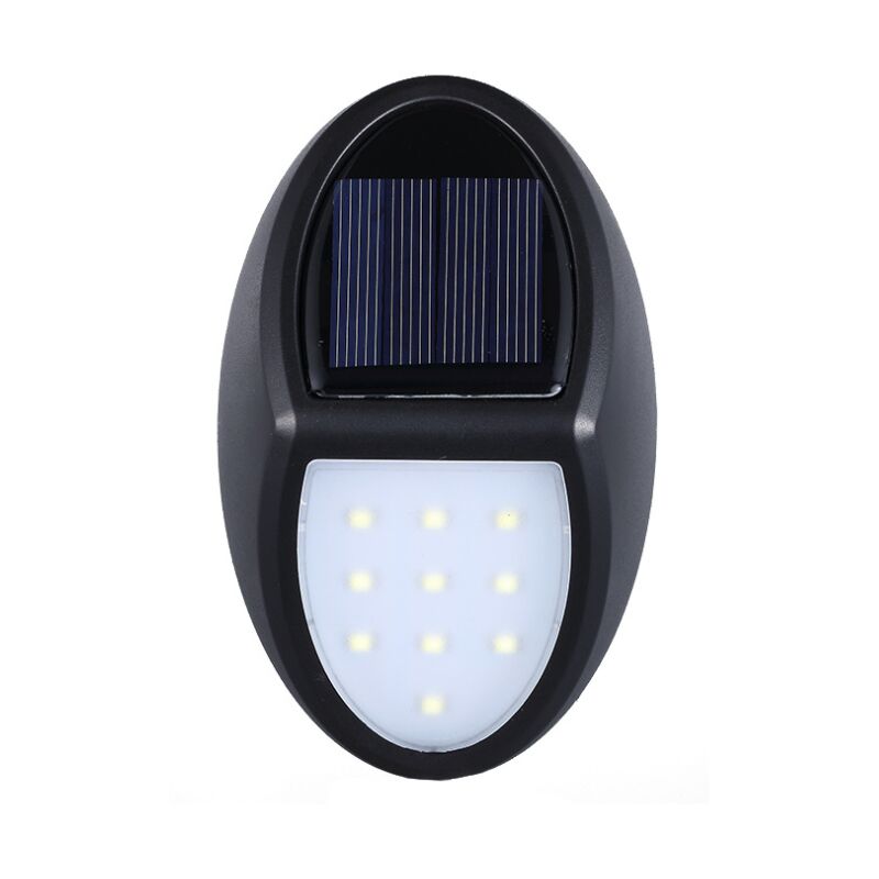 Lampy solarne zewnętrzne, 10 lamp solarnych LED, kinkiety LED z czujnikiem zmierzchu i świtu na taras, do ogrodu, patio i schodów