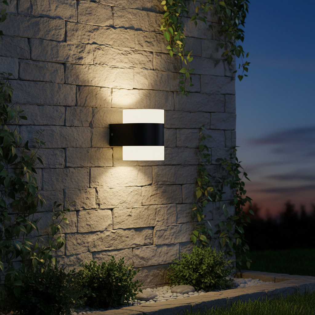 Kinkiet Ogrodowy Osram Lampa Elewacyjna Zewnętrzna LED 12.5W 980lm 3000K Ciepła biel Szary IP44 1 szt.