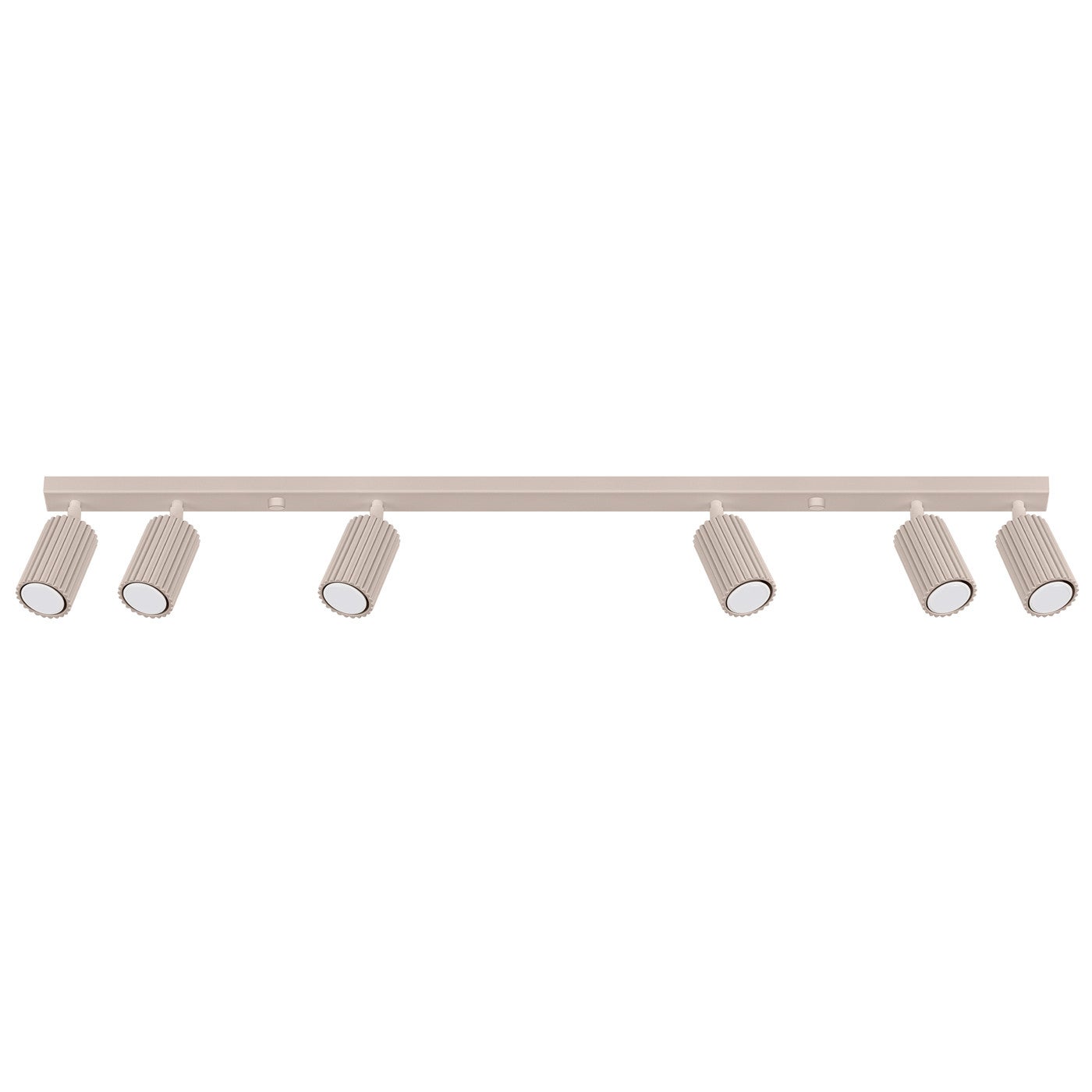 Lampa sufitowa nowoczesna taupe listwa 117 cm ruchome karbowane reflektorki 6xGU10 10W KARBON Sollux Lighting