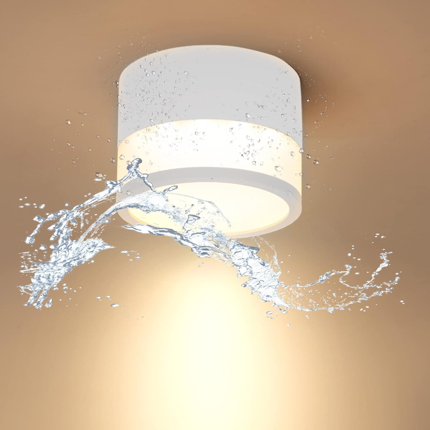 LED Spotlight sufitowy 8 W Aluminium ciepła biel do łazienki, korytarza, kuchni Średnica 10 cm