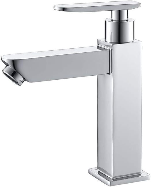 Bateria łazienkowa na zimną wodę, trwała metalowa bateria umywalkowa, bateria umywalkowa z wkładem ceramicznym i wyjmowanym perlatorem.