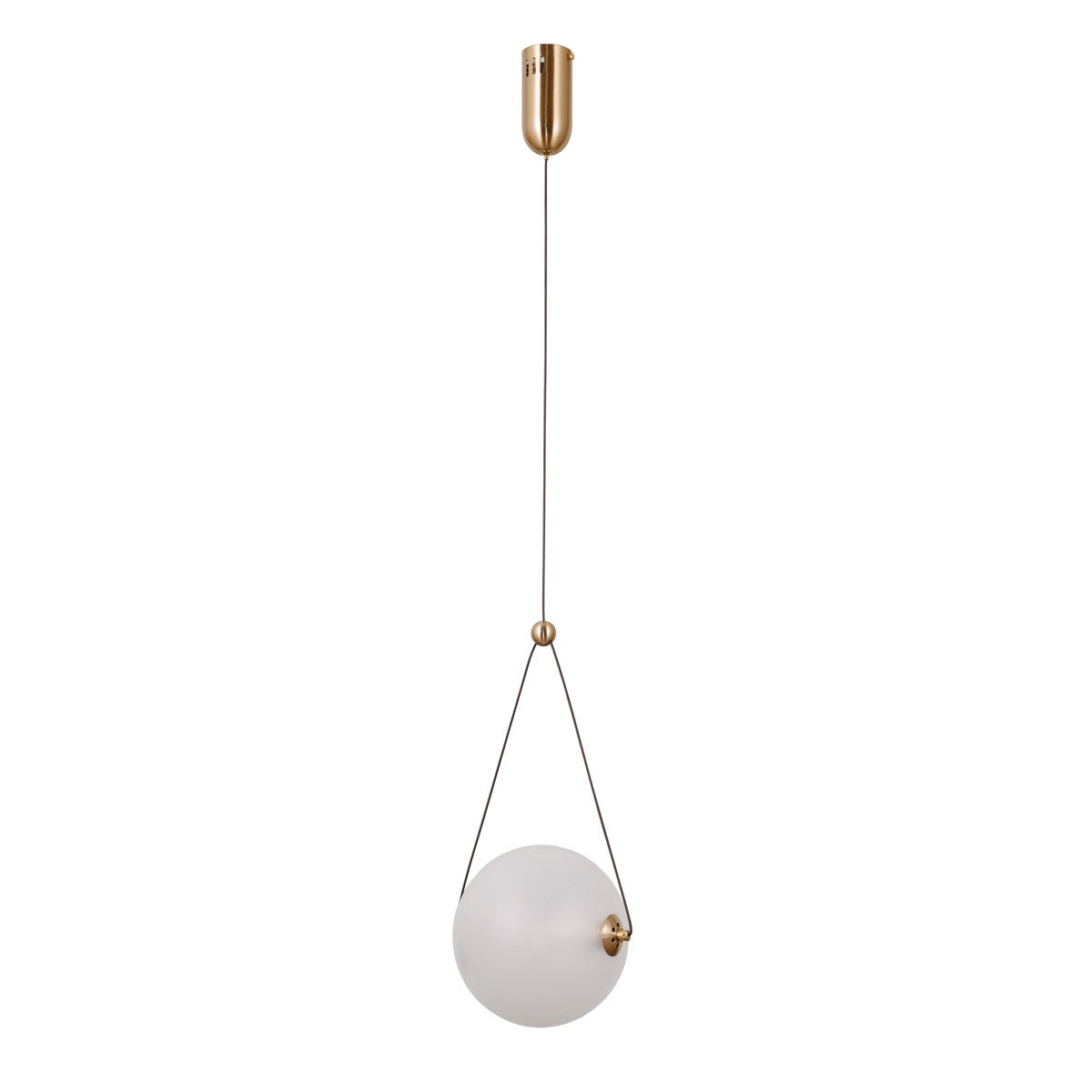 Lampa wisząca RASTIA LED 9W Ciepła biel 975lm złoto-opalowa wym: 120 x 20 x 20 cm Italux