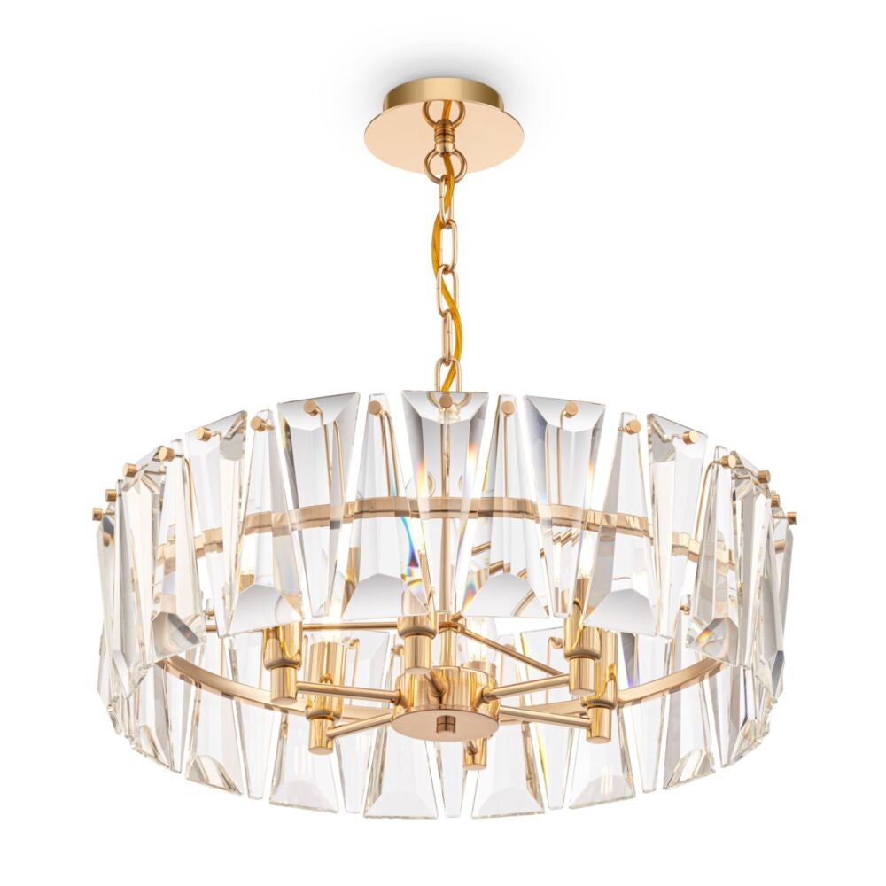 Lampa wisząca kryształowa złota Puntes Maytoni MOD043PL-06G