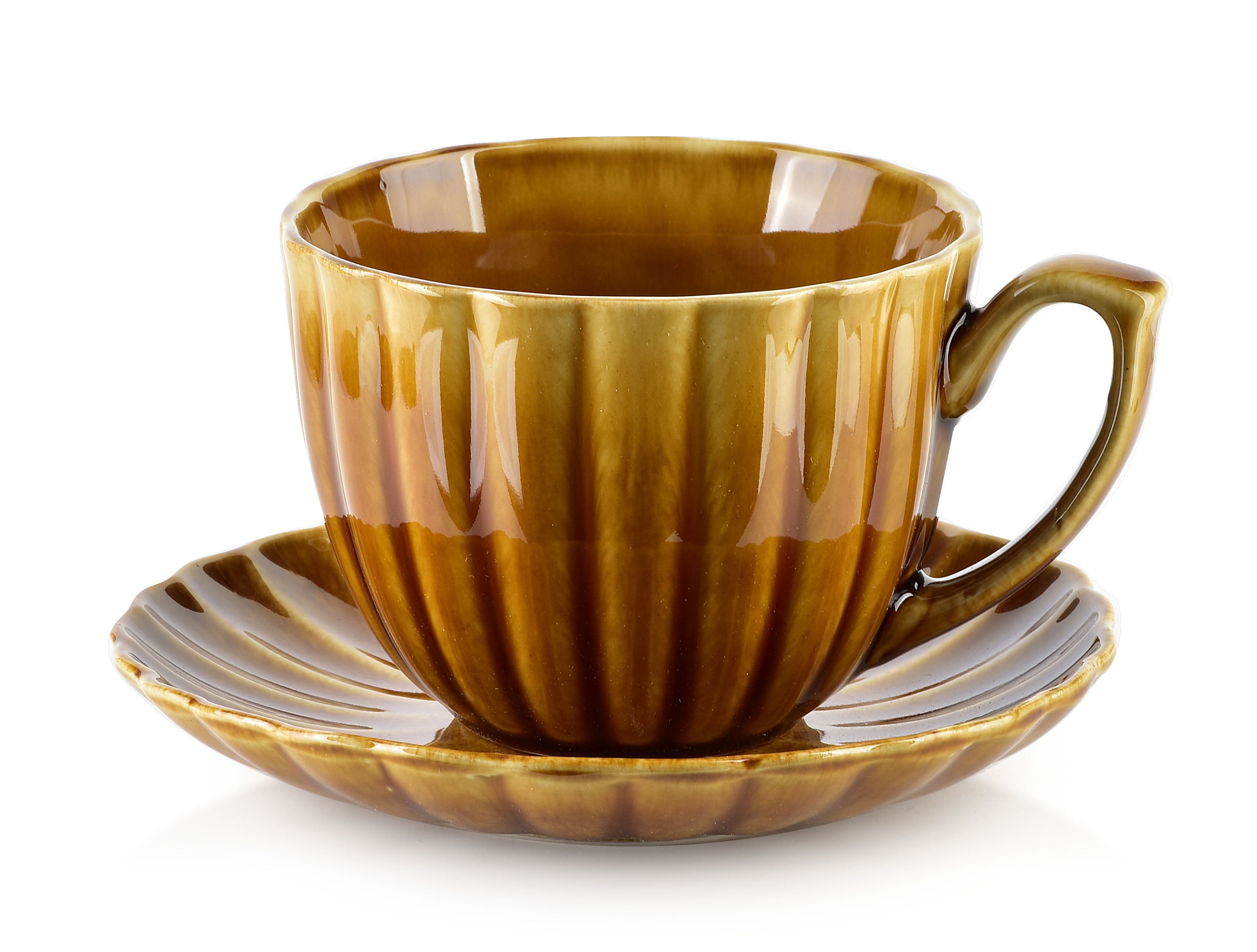 evie honey filiżanka ze spodkiem 300ml