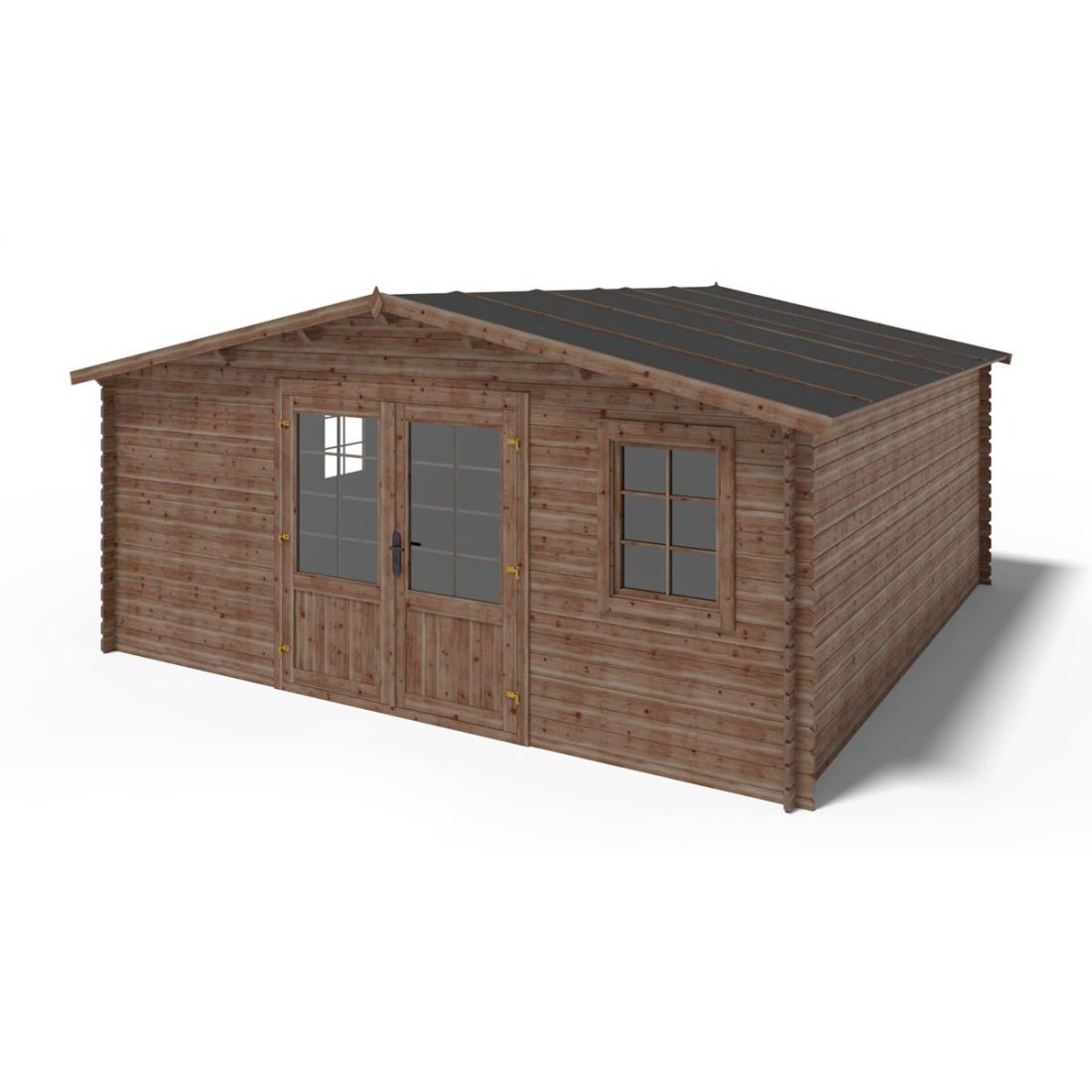 Drewniany domek ogrodowy 25 m2 - 5x5 m - 28 mm - Impregnowany - DOM596 - ALTANKA