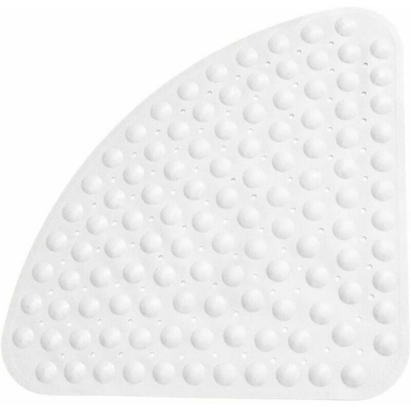 Mata antypoślizgowa pod prysznic, mata do kąpieli z przyssawkami do wanny i pod prysznic 54 x 54 cm - biała