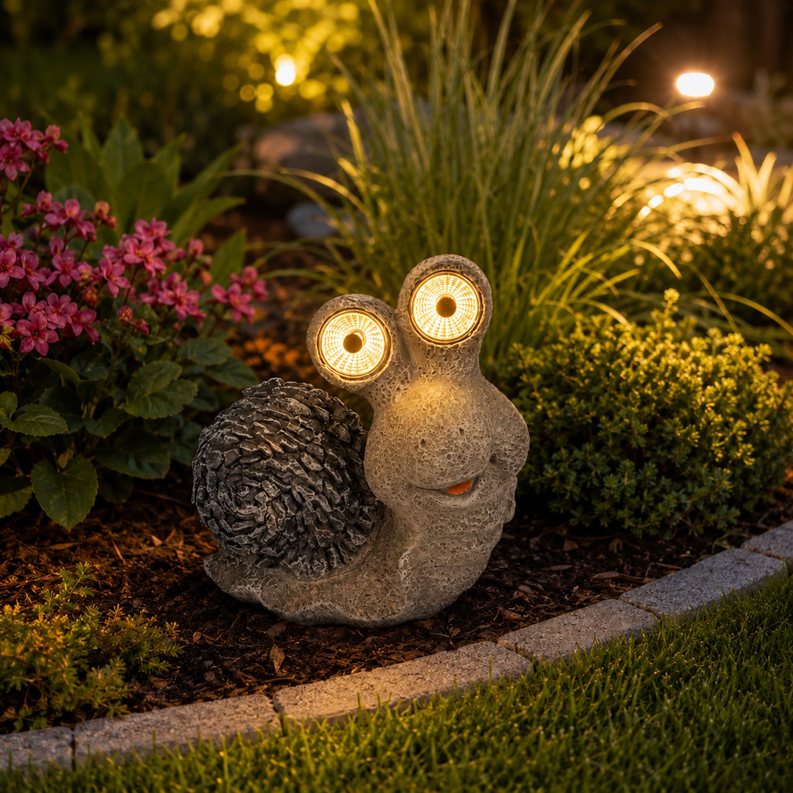 Lampa Solarna Ogrodowa LED Ślimak Dekoracyjna Figurka 3000K Ciepła biel GARIS IP44 Lumiled